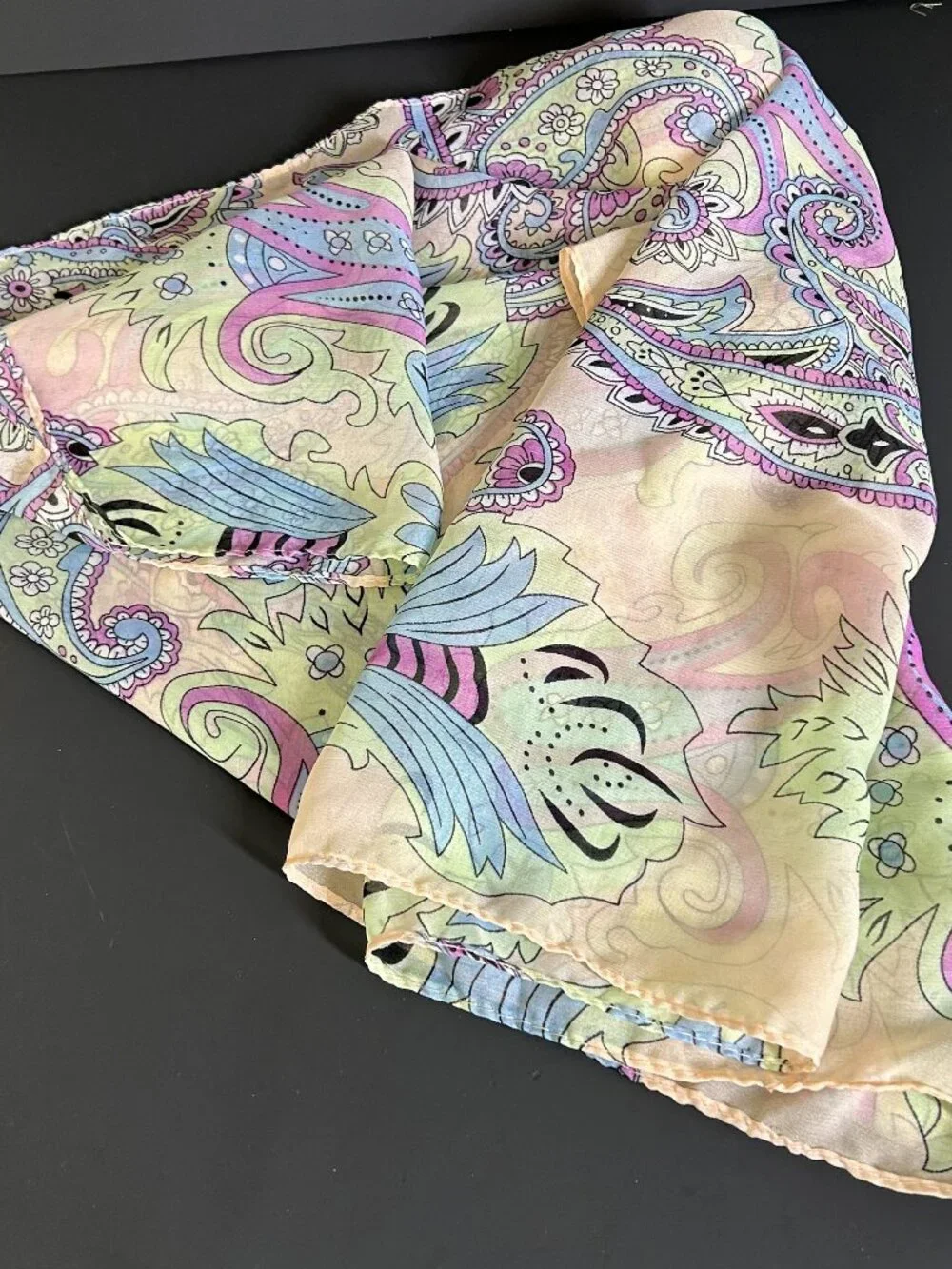 Vintage Paisley Silk Scarf